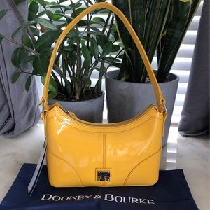Dooney & Bourke Baguette Dandelion Yellow Patent